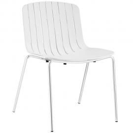 Trace EEI-1495-WHI White Comb-Like Dining Side Chair