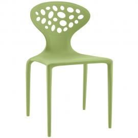 Animate EEI-1702-GRN Green Modern Droplet Dining Side Chair