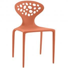 Animate EEI-1702-ORA Orange Modern Droplet Dining Side Chair