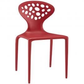 Animate EEI-1702-RED Red Modern Droplet Dining Side Chair