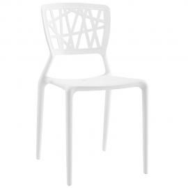 Astro EEI-1706-WHI White Crisscross Dining Side Chair