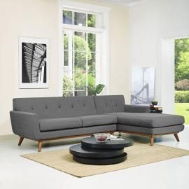 Engage EEI-1795-4GY Gray Right-Facing Sectional Sofa
