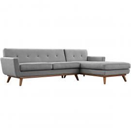 Engage EEI-1795-4LTGY Light Gray Right-Facing Sectional Sofa
