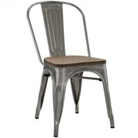 Promenade EEI-2028-GME Gunmetal Dining Side Chair
