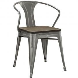 Promenade EEI-2030-GME Gunmetal Dining Side Chair