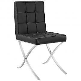 Trieste EEI-2072-BLK Black Vinyl Dining Side Chair