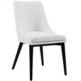 Viscount EEI-2226-WHI White Vinyl Dining Side Chair