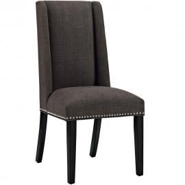 Baron EEI-2233-BRN Brown Fabric Wing Back Dining Side Chair