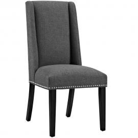 Baron EEI-2233-GRY Gray Fabric Wing Back Dining Side Chair