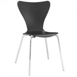 Ernie EEI-537-BLK Wood/Metal Dining Side Chair with Black Seat