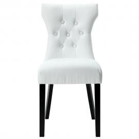 Silhouette EEI-812-WHI White Vinyl Dining Side Chair