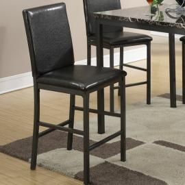 Poundex F1016 Faux Leather Counter Height Chair Set of 2