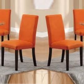 Poundex F1303 Orange Dining Chair Set of 2
