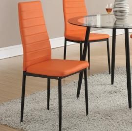 Poundex F1368 Orange Dining Chair Set of 4