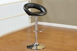 Poundex F1553 Black Contemporary Bar Height Chair Set of 2