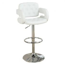 Poundex F1562 White Contemporary Bar Height Chair