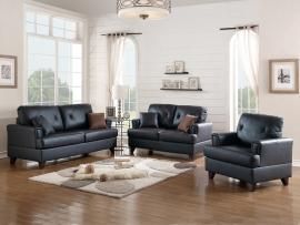 Clarkson F6876 Black Leather Match Sofa, Loveseat and Chair-8226