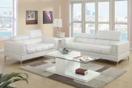 Major F7240 White Modern Channel Tufted Sofa Set