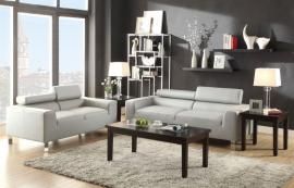 Hetty F7265 Grey Modern Leather Sofa Set