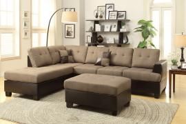 Norwalk F7603 Microfiber and Faux Leather Sectional and Ottoman
