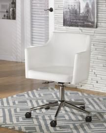 Ashley H410-01A Baraga Home Office Swivel Desk Chair in White