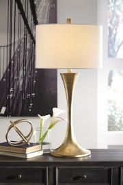 L207134 Joakim by Ashley Metal Table Lamp In Antique Brass Finish