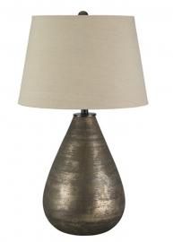 L430274 Taber By Ashley Glass Table Lamp In Antique Gray