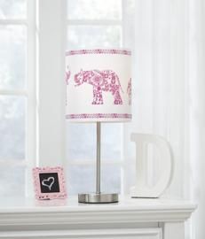 L857744 Nessie By Ashley Metal Table Lamp In Pink/Silver Finish