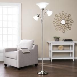 LT4143 Orson By Southern Enterprises Floor Lamp - Universal Style - Brushed Nickel