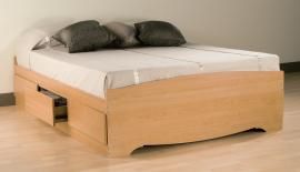 Maple Queen Platform Storage Bed (6-drawers) MBQ6200
