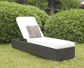 Albee OC1822IV White Outdoor Patio Adjustable Lounger