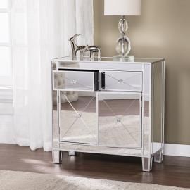 Southern Enterprises OC9156 Mirage Mirrored Accent Cabinet