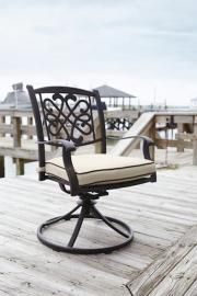 Ashley P456-602A Burnella Swivel Chair w/Cushion Set of 2 in Beige/Brown