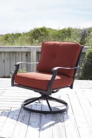 Ashley P456-821 Burnella Swivel Chair w/Cushion Set of 2 in Orange/Brown