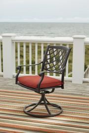 Ashley P557-602A Tanglevale Swivel Chair w/Cushion of 2 in Burnt Orange