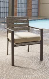 Ashley P655-601A Peachstone Chair with Cushion Set of 2 in Beige/Brown