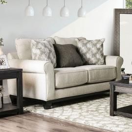 Asma Beige Fabric Loveseat SM1225-LV by Furniture of America