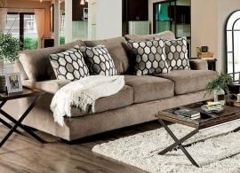Glynis Tan Velvet Fabric Sofa SM1275-SF by Furniture of America