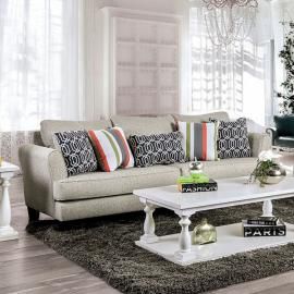 Denbigh Gray Fabric Gray Sofa SM1280-SF by Furniture of America