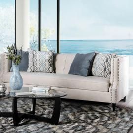 Tegan Beige Gray Fabric Sofa SM2217-SF by Furniture of America