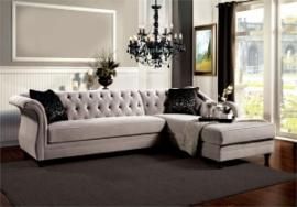 Rotterdam Collection SM2261-PK Gray Sectional Sofa