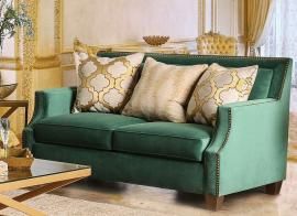 Verdante Emerald Green Fabric Loveseat SM2271-LV by Furniture of America