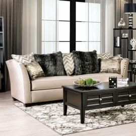 Hampden Warm Beige Fabric Sofa  SM2273-SF by Furniture of America