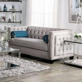 Sylvan Gray Fabric Loveseat SM2283-LV by Furniture of America