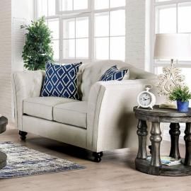 Porth Ivory Fabric Loveseat SM2667-LV by Furniture of America