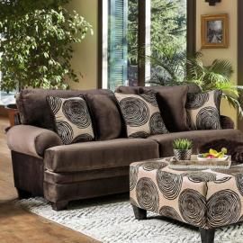 Bonaventura Brown Fabric Sectional SM5142BR-SF by Furniture of America