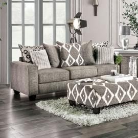 Bassie Gray Fabric Sofa SM5156-SF by Furniture of America