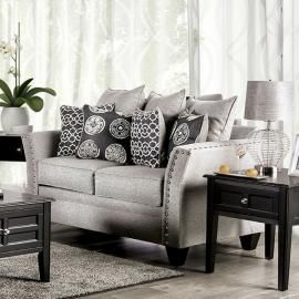 Talgarth Gray Fabric Loveseat SM6221-LV by Furniture of America 