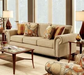 Calloway Tan Fabric Sofa SM8110-SF by Furniture of America