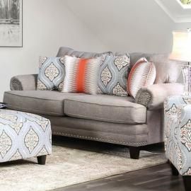 Tallulah Gray Fabric Loveseat SM8130-LV by Furniture of America